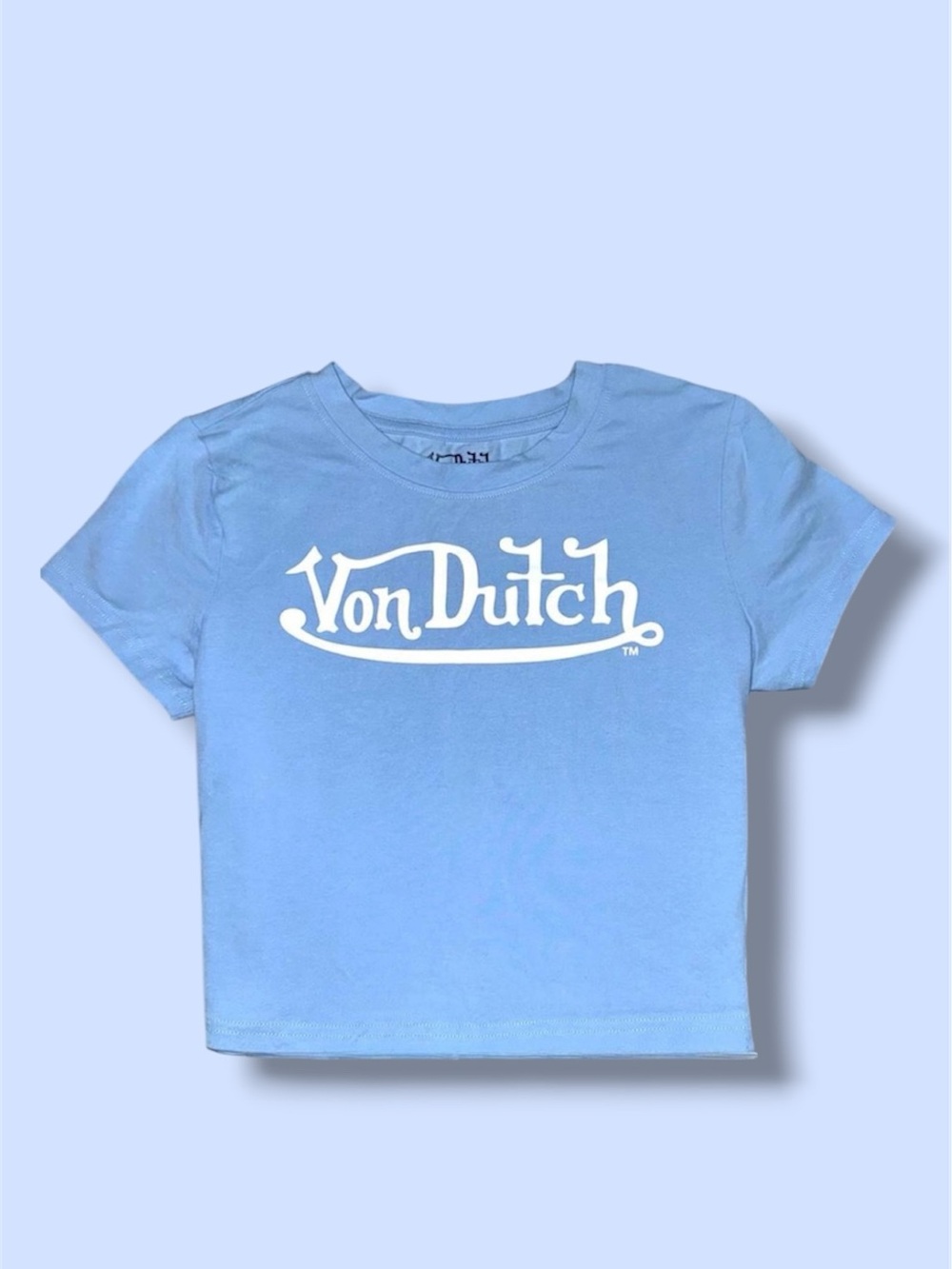 Von Dutch Sky Blue Tee Baby Tee